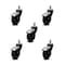 Service Caster 3 Inch Black Hooded Neoprene Rubber 7/8 Inch Grip Ring Stem Casters SCC, 5PK SCC-GR03S310-NPRB-BK-71678-5 - alternate 1